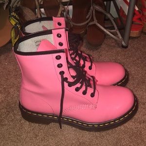 Pink Dr. Martens boots!